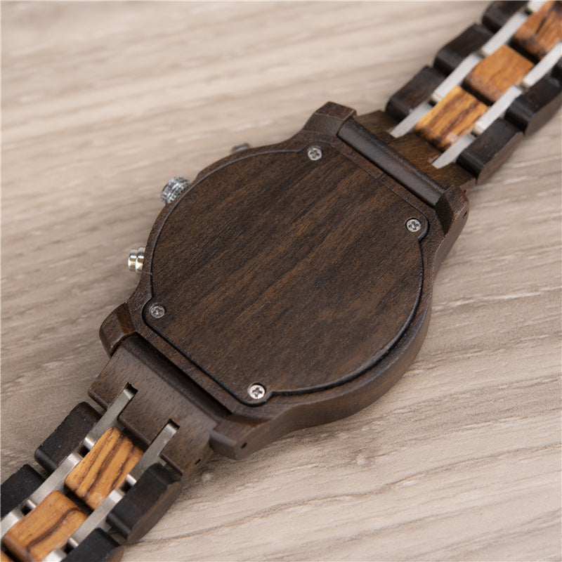 Wooden electronic watch