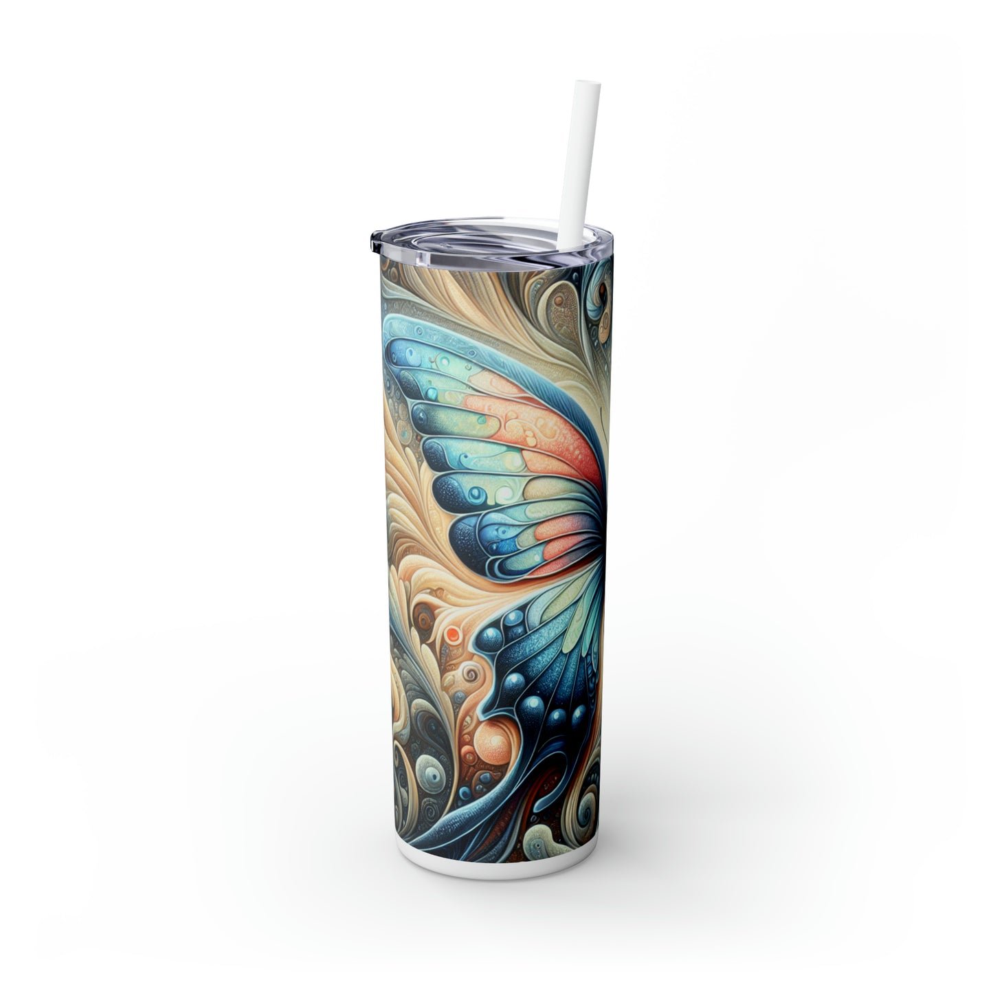 "Butterfly Transformation" - The Alien Maars® Skinny Tumbler with Straw 20oz Symbolism