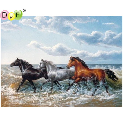 DIY The sea horse 5D square home decor diamond embroidery crafts diamond painting cross stitch needlework diamond mosaic kit