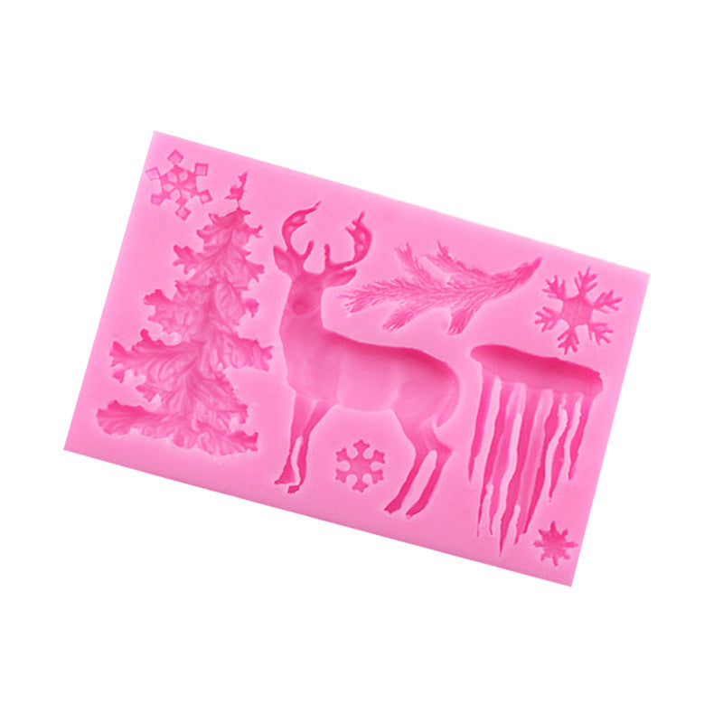 Christmas Snowflake Christmas Tree Elk Icicle Liquid Silicone Mold