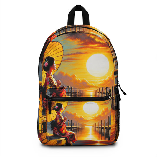 "Golden Reflections" - The Alien Backpack Impressionism Style