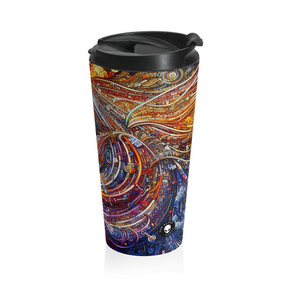 'Cyber Journeys' - The Alien Stainless Steel Travel Mug Digital Art