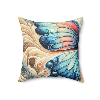 "Butterfly Transformation" - The Alien Spun Polyester Square Pillow Symbolism