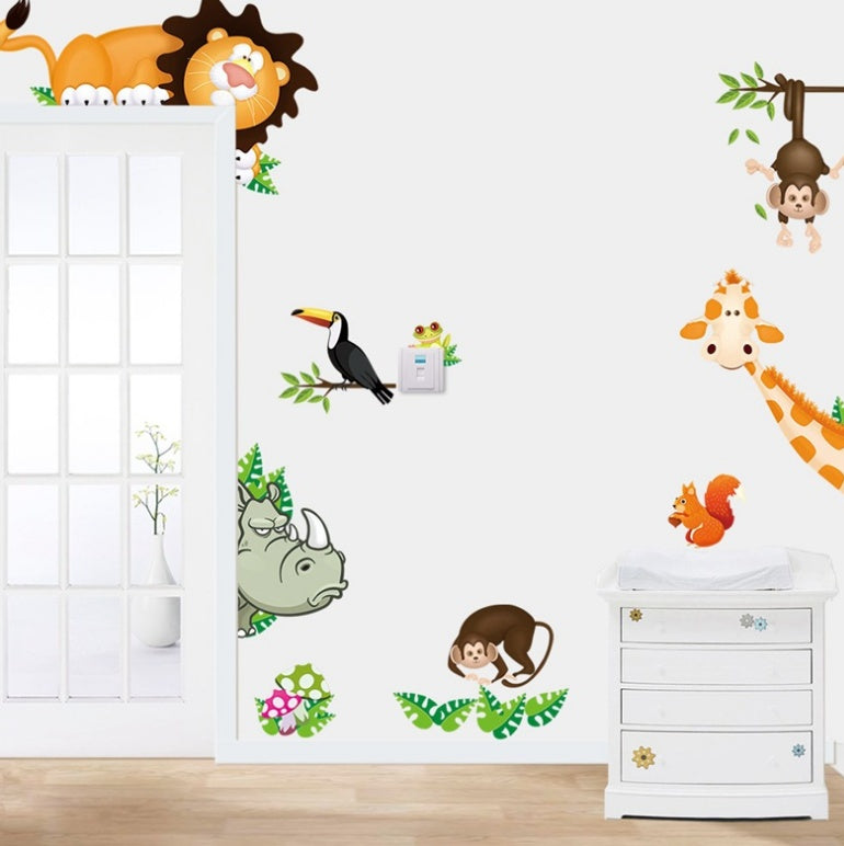 Autocollant de décoration de chambre d'enfant, animal mignon, cadeau