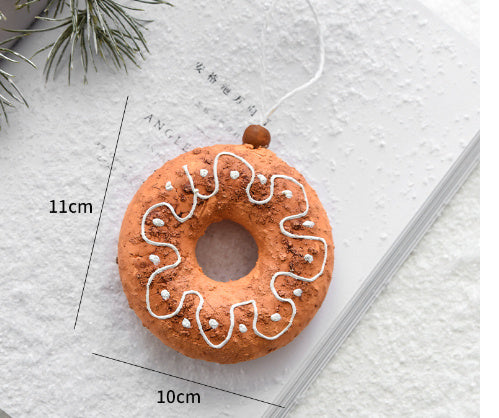 Pendentif boule de Noël en pain d'épice Ins Style pour sapin de Noël, ornements de célébrités Internet à faire soi-même