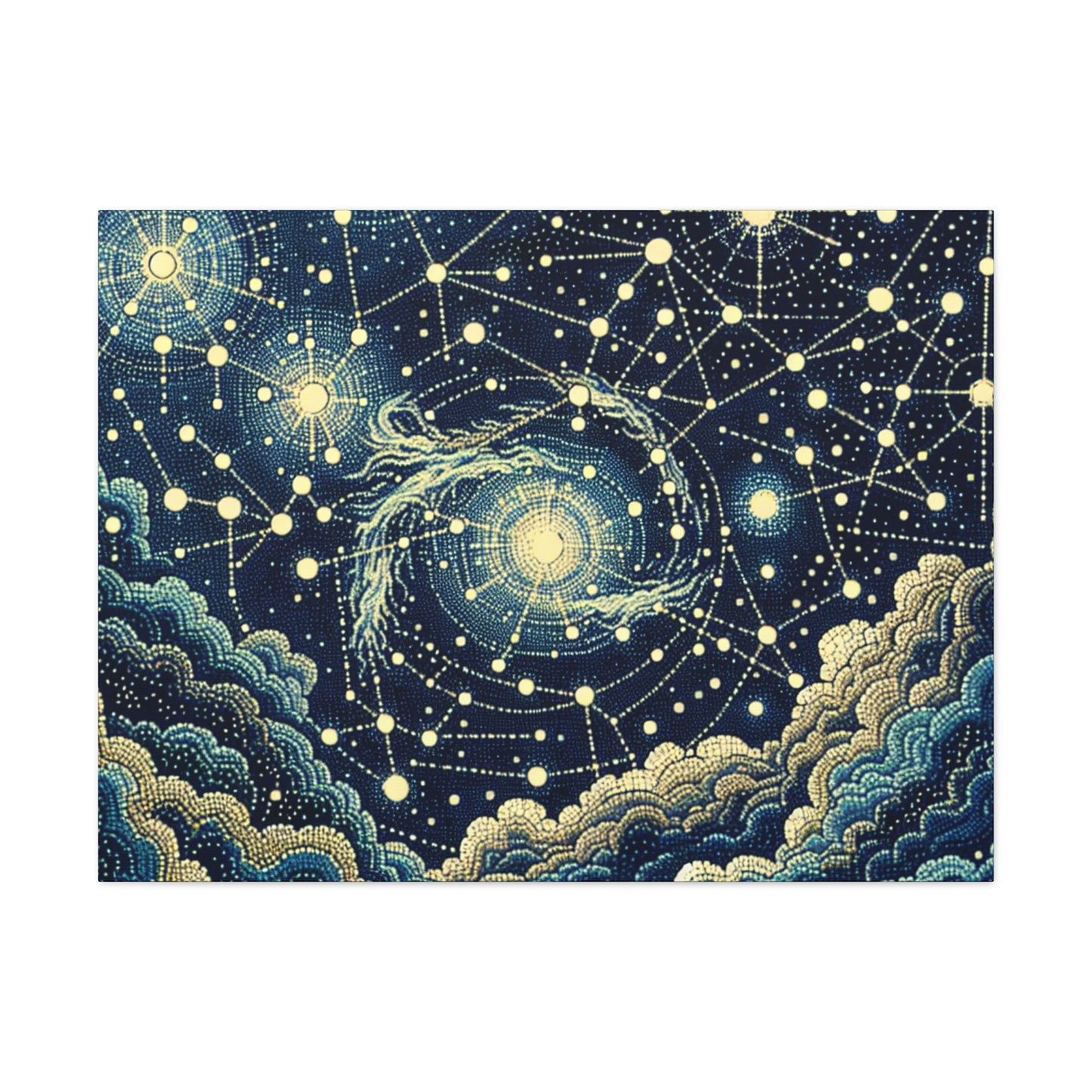 "Dotting the Heavens" - The Alien Canva Pointillism Style