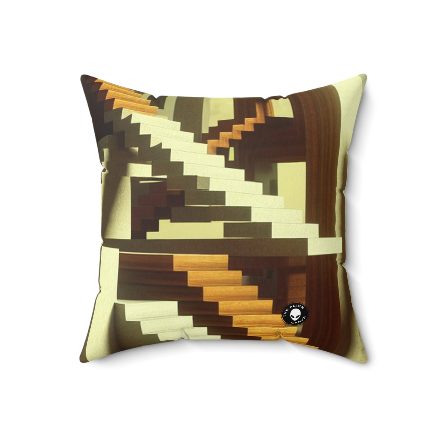 "The Stairway to Paradox" - The Alien Spun Polyester Square Pillow