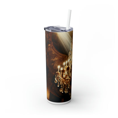 "Heavenly Splendor" - Vaso delgado con pajita de Alien Maars® de 20 oz estilo barroco