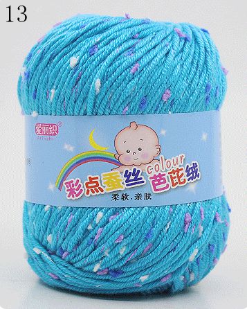 Color dot medium thick hand-knitted thread