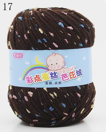 Color dot medium thick hand-knitted thread