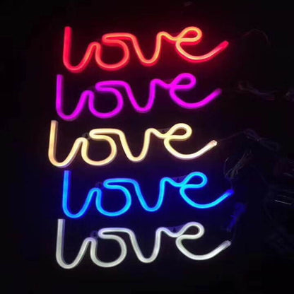 Led Siamese Love Neon Light Modeling Lamp Letter Gift