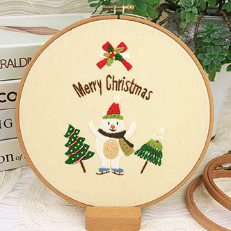 Original Christmas Embroidery Diy Handmade Creative Novice Beginner Basic Three-Dimensional European Embroidery Material Package