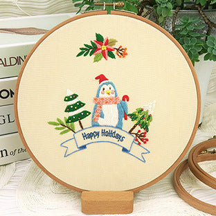 Original Christmas Embroidery Diy Handmade Creative Novice Beginner Basic Three-Dimensional European Embroidery Material Package