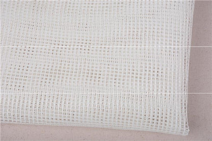 White Segment Crochet Cross Stitch Wool Ball Carpet Woven Mat Mesh Cloth