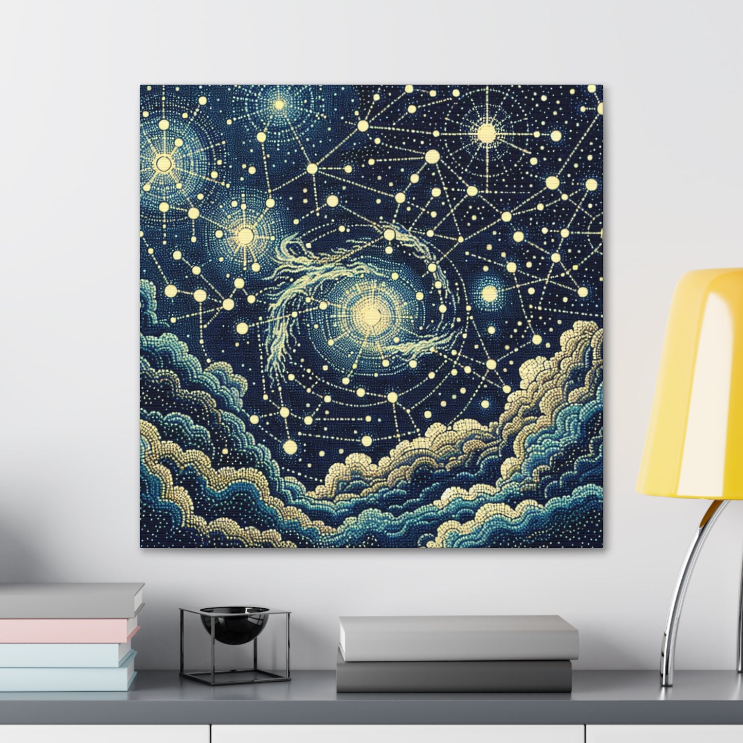 "Dotting the Heavens" - The Alien Canva Pointillism Style