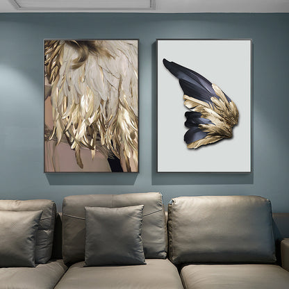 Nordic Ins Light Luxury Feather Living Room Sofa Background Wall Decorative Painting