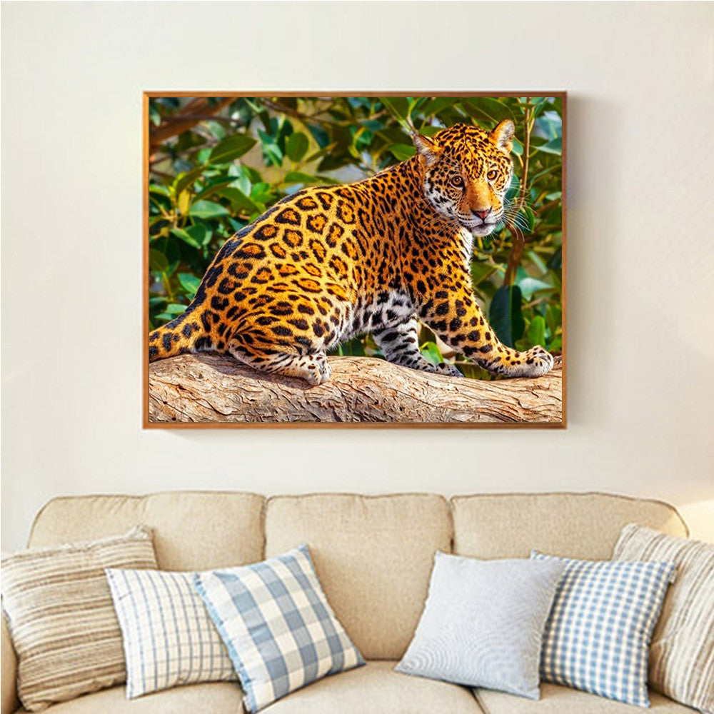 5D Diamond Painting Leopard Baby