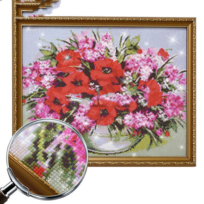 Diamond Painting Colorful Flowers 3D Embroidery Cross-Stitch 5D Home Decoration