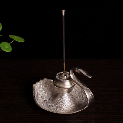 Handmade Silver Swan Copper Incense Holder Line Aroma Diffuser