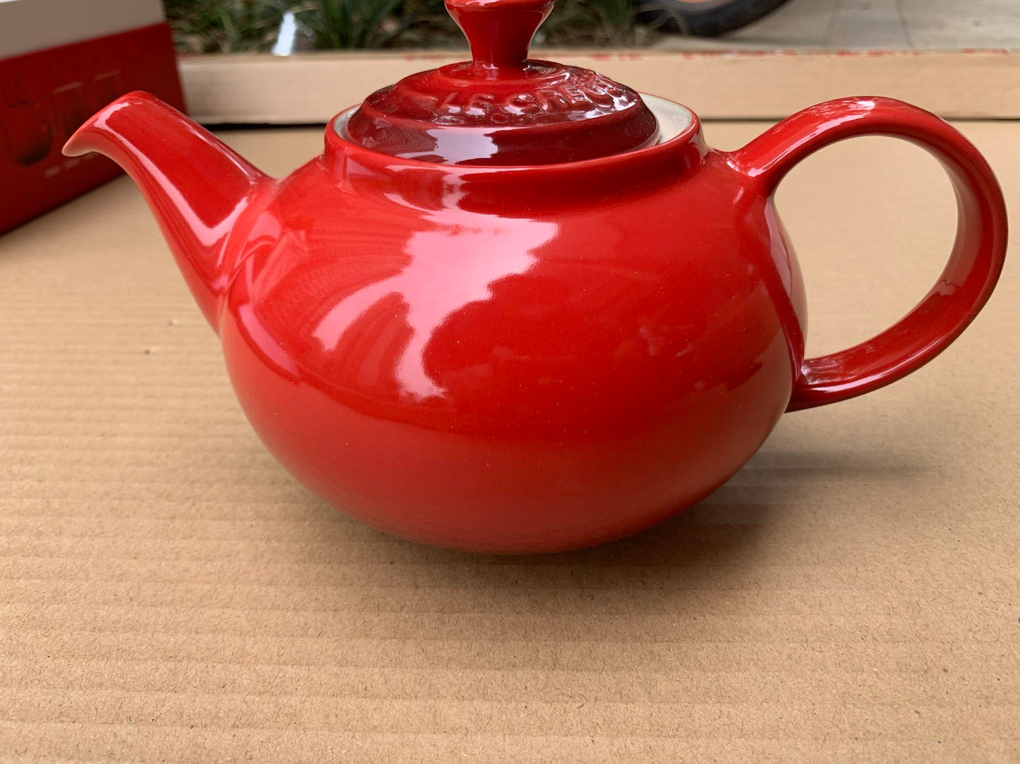 Juego de tazas de té con tetera roja, juego de té con tetera de 700Ml, taza de 350Ml