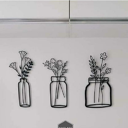 Flower Silhouette Wall Decoration Metal Wall Hanging Silhouette Art Decoration