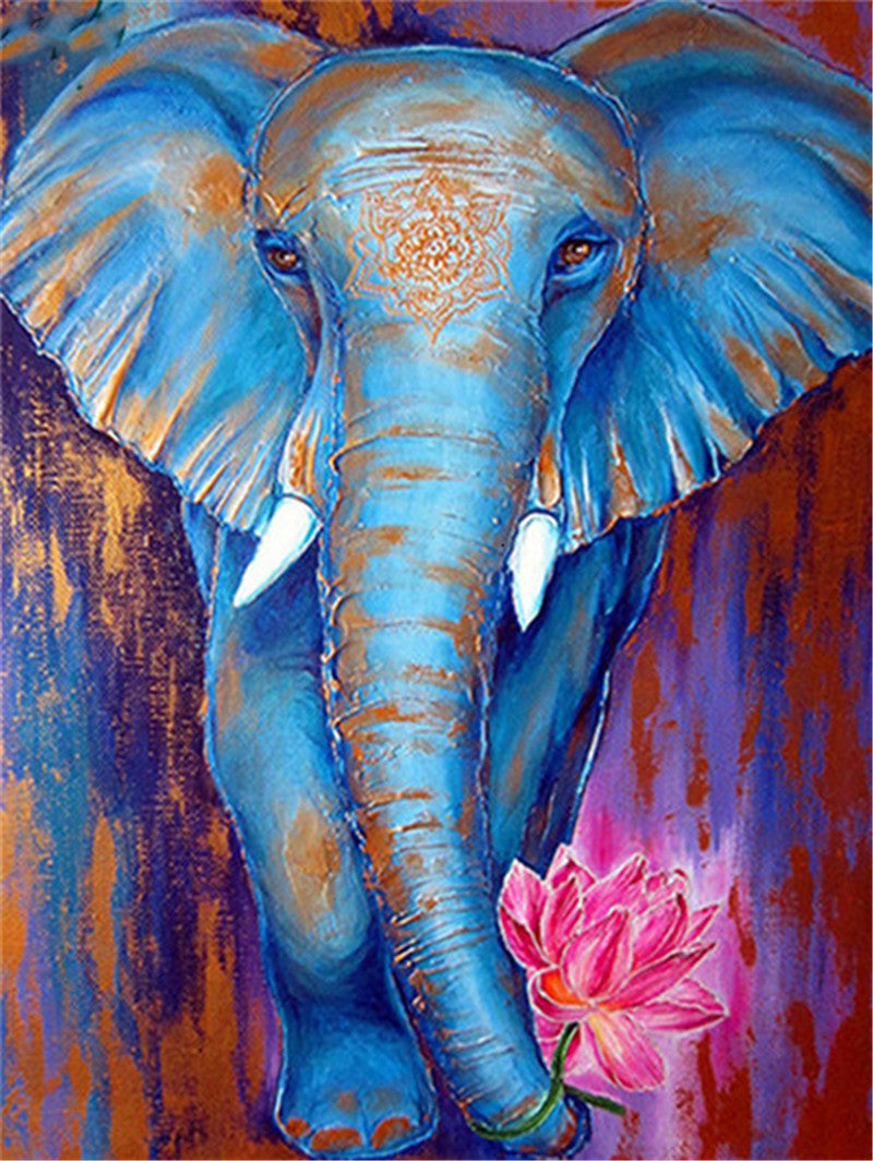 Elephant Theme Diamond Painting 5D Full Embroidered Beaded Animal Pattern