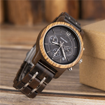 Wooden electronic watch