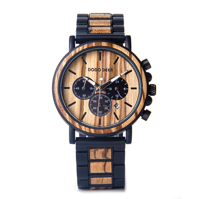 Reloj de madera resistente al agua.