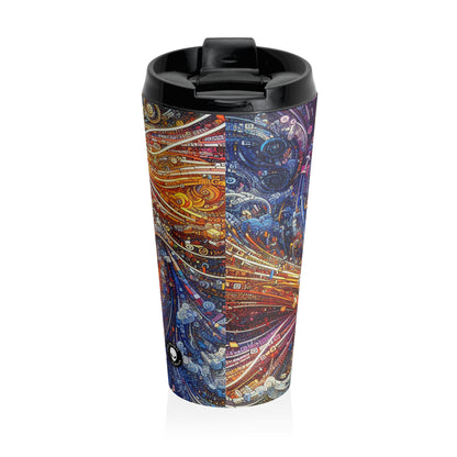 'Cyber Journeys' - The Alien Stainless Steel Travel Mug Digital Art