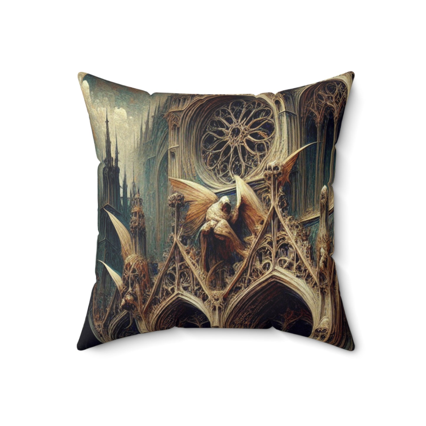 - The Alien Spun Polyester Square Pillow Gothic Art