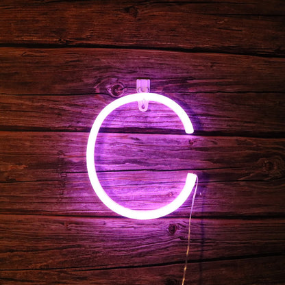 Led Purple Letter Neon Shape Christmas Decoration