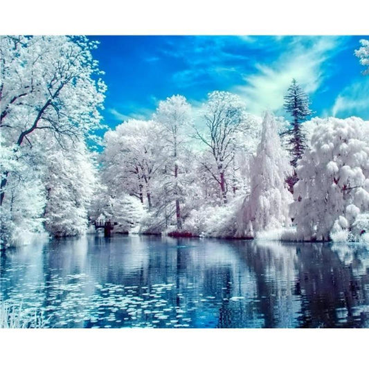 5D Diamond Painting - Winterlandschaft