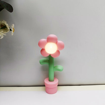 Sunflower Table Lamp Children's Cream Glue Handmade Accessories Luminous Toys