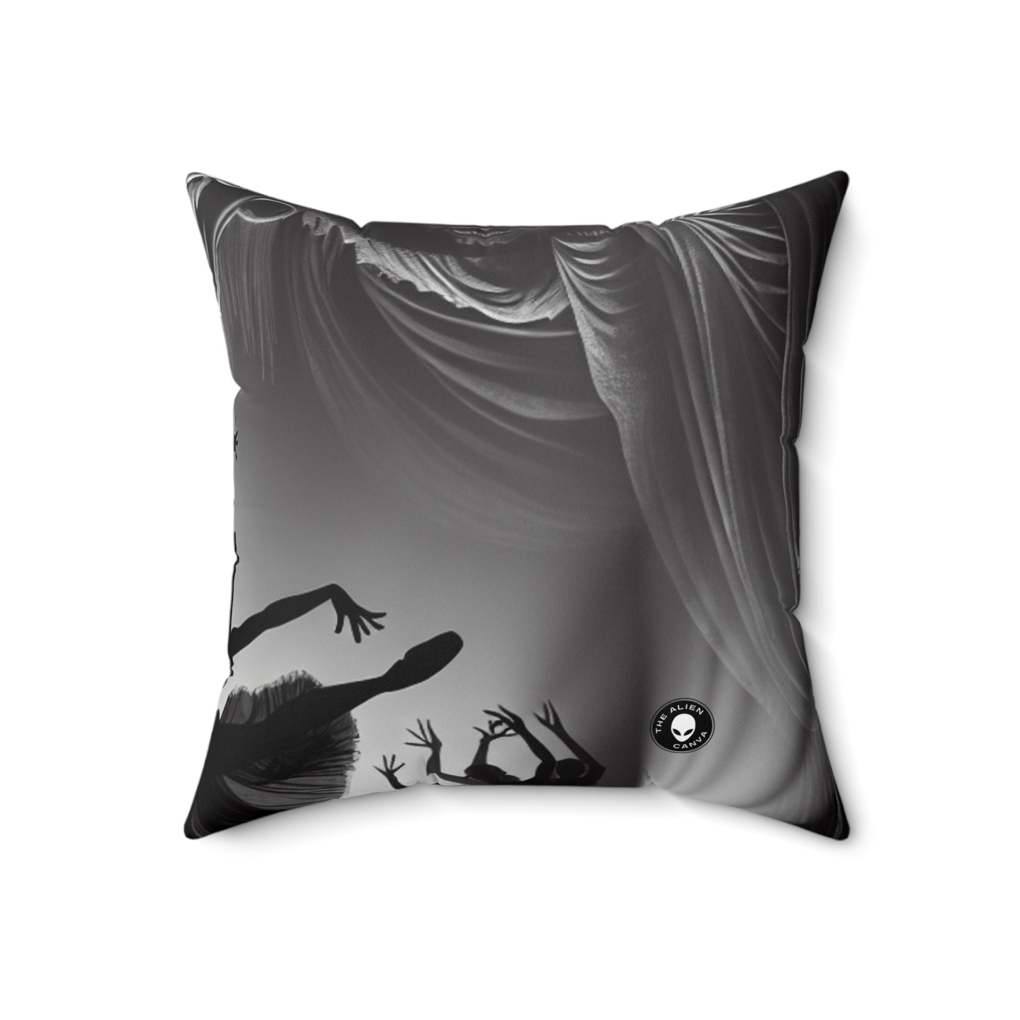 "Dance in the Spotlight". - The Alien Spun Polyester Square Pillow