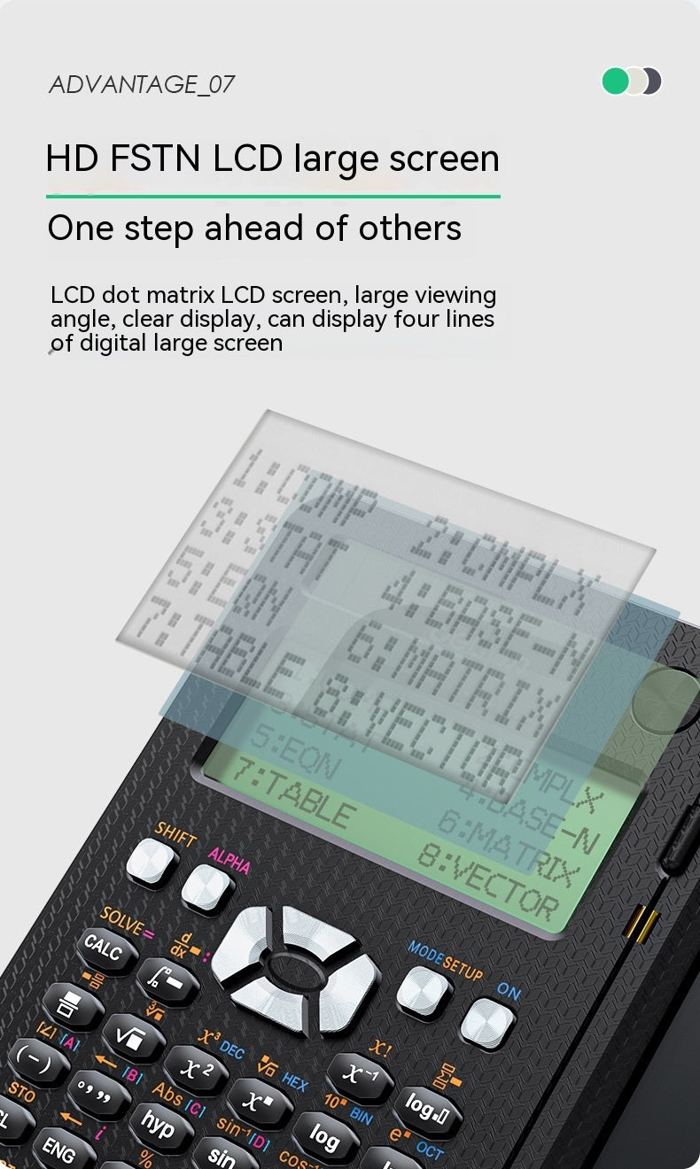 Calculatrices scientifiques pliables 2 en 1, tablette d'écriture manuscrite, fonction d'apprentissage, calculatrice scientifique de bureau pliable