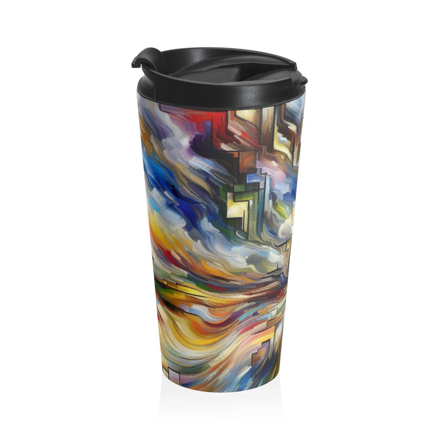 "Storm of Emotions" - The Alien Stainless Steel Travel Mug Expressionism