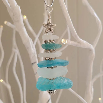 Marine Christmas Tree Decoration Pendant Christmas Sea Glass Hanging