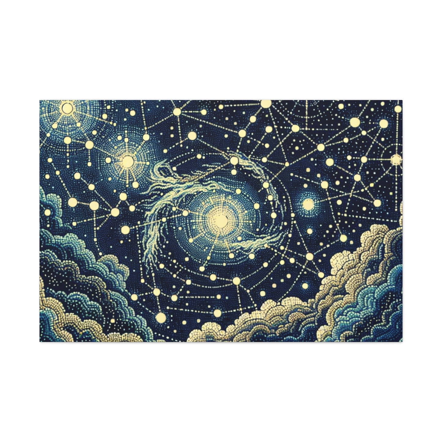 "Dotting the Heavens" - Le style pointillisme Alien Canva