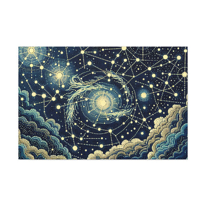 "Dotting the Heavens" - The Alien Canva Pointillism Style