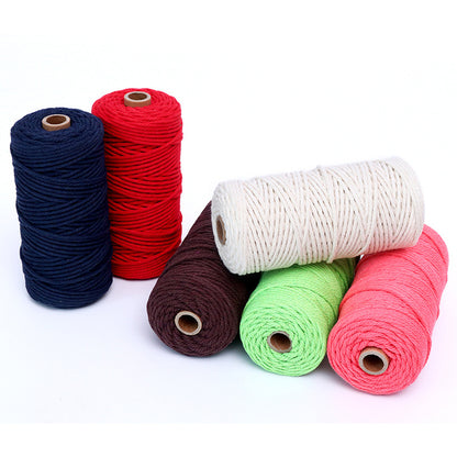 Hand woven colorful cotton rope