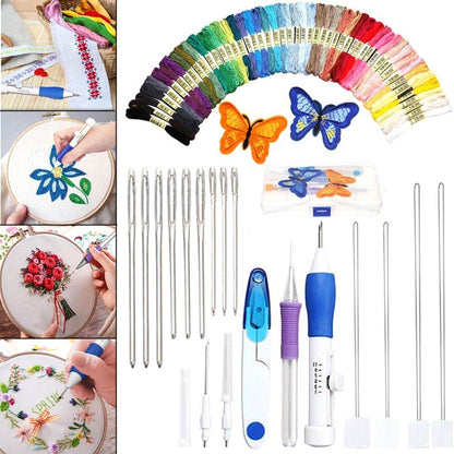 Kit de broderie DIY + 50 fils