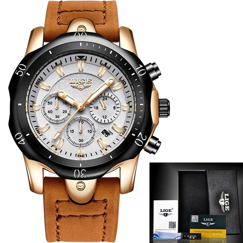 LIGE men's quartz watch