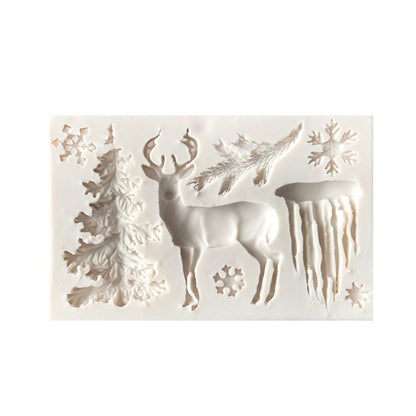 Christmas Snowflake Christmas Tree Elk Icicle Liquid Silicone Mold