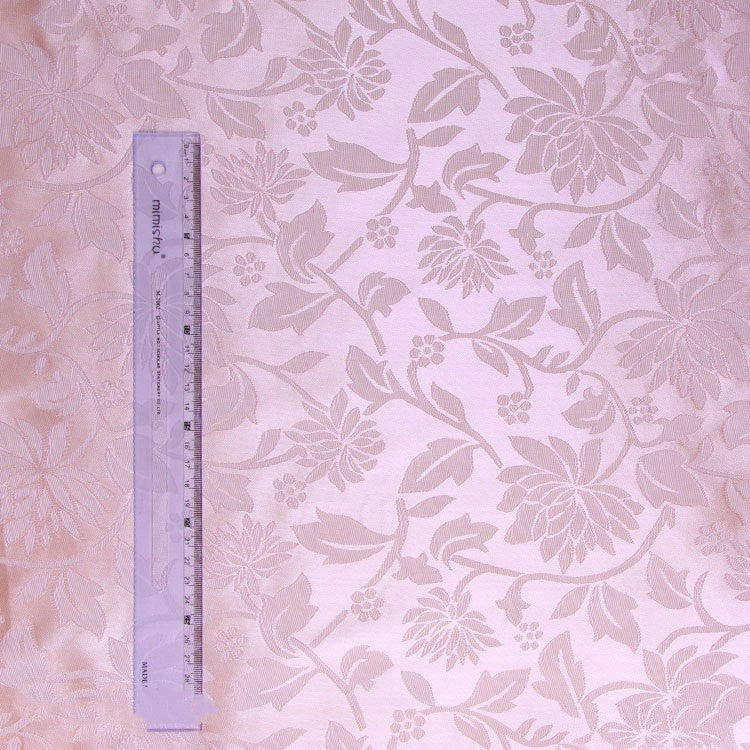 Chinese Style Beige Lotus 100Dto75D Woven Fabric