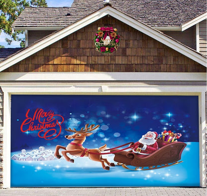 Christmas Background Fabric Garage Door Decoration Holiday Party Banner Amazon Tapestry