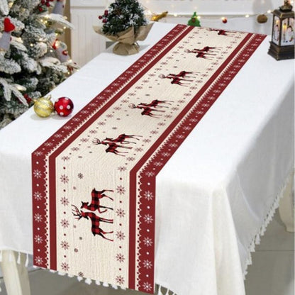 Christmas Tree Printing Waterproof Dyed Tablecloth