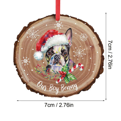 Pendentif en acrylique imprimé élan de Noël mignon, décoration à suspendre pour arbre de Noël