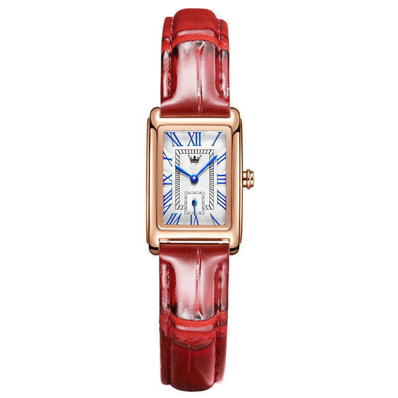 Reloj de cuarzo rectangular de moda para mujer