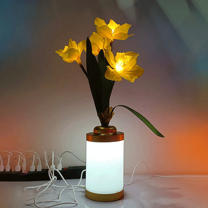 Lampe à fleurs minimaliste et créative, Vase USB, décoration de la maison