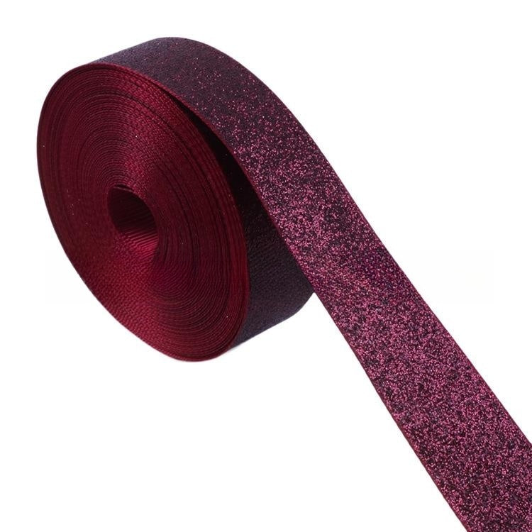 22mm Poudre De Poudre Couleur Unie Bricolage Bande Côtelée Ceinture En Polyester Accessoires De Vêtements